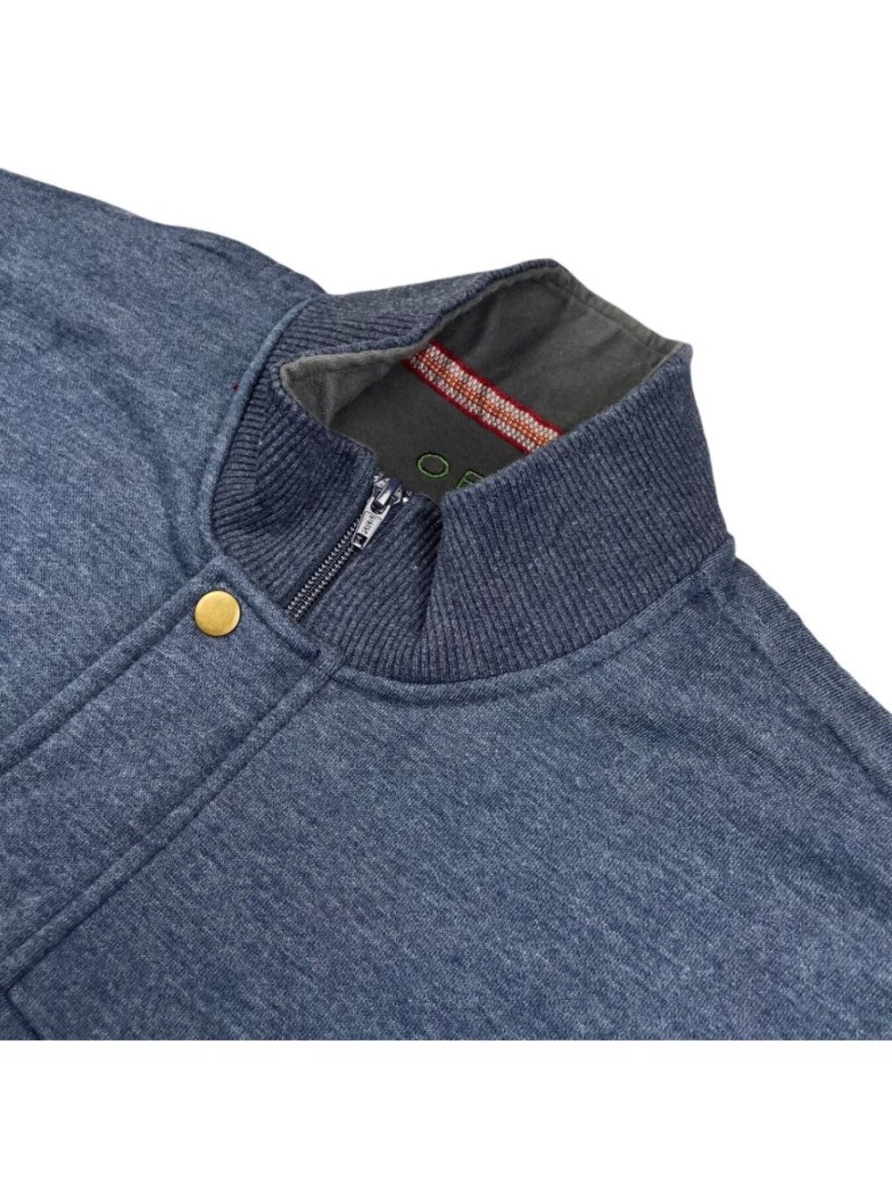 Orvis Men's 1/4 Snap/Zip Fleece Lined Pullover Sweater Navy Blue • 2XL